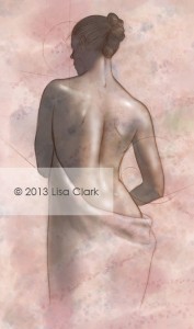 Draped Nude Illustration