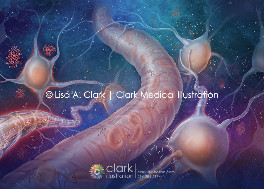 Alzheimer’s Markers in the Blood Illustration